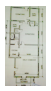 Floor plan of apartment with 2 sleeping rooms